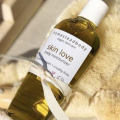 skin love body oil + dry brush - organic and vegan